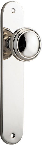 Paddington Knob - Oval Backplate - Ella Grace - Iver - Polished Nickel - Door Knobs