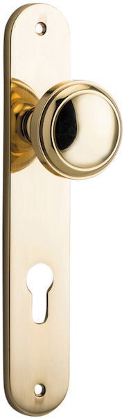 Paddington Knob - Oval Backplate - Ella Grace - Iver - Polished Brass - Door Knobs