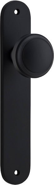 Paddington Knob - Oval Backplate - Ella Grace - Iver - Matt Black - Door Knobs