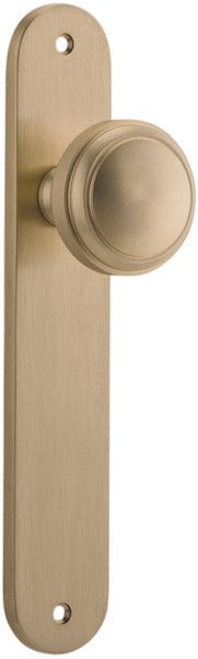 Paddington Knob - Oval Backplate - Ella Grace - Iver - Brushed Brass - Door Knobs