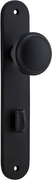 Paddington Knob - Oval Backplate - Ella Grace - Iver - Matt Black - Door Knobs