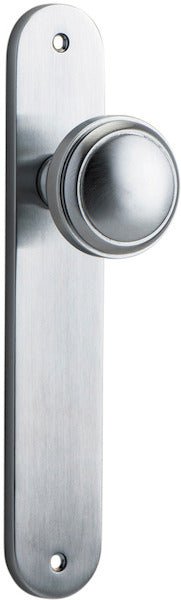 Paddington Knob - Oval Backplate - Ella Grace - Iver - Brushed Chrome - Door Knobs