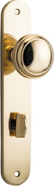 Paddington Knob - Oval Backplate - Ella Grace - Iver - Polished Brass - Door Knobs