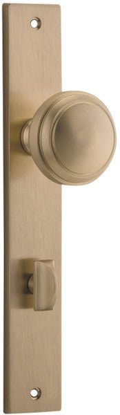 Paddington Knob - Rectangular Backplate - Ella Grace - Iver - Brushed Brass - Door Knobs