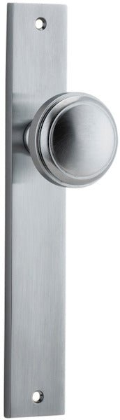 Paddington Knob - Rectangular Backplate - Ella Grace - Iver - Brushed Chrome - Door Knobs