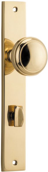 Paddington Knob - Rectangular Backplate - Ella Grace - Iver - Polished Brass - Door Knobs