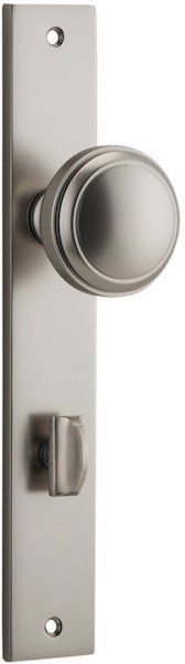 Paddington Knob - Rectangular Backplate - Ella Grace - Iver - Satin Nickel - Door Knobs