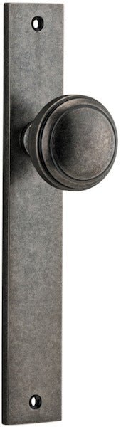 Paddington Knob - Rectangular Backplate - Ella Grace - Iver - Distressed Nickel - Door Knobs