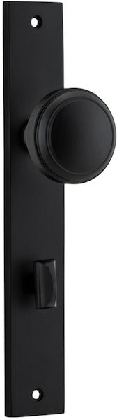 Paddington Knob - Rectangular Backplate - Ella Grace - Iver - Matt Black - Door Knobs