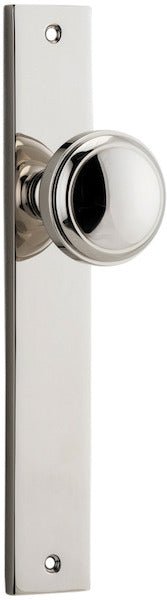 Paddington Knob - Rectangular Backplate - Ella Grace - Iver - Polished Nickel - Door Knobs