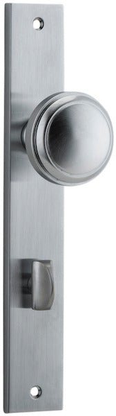 Paddington Knob - Rectangular Backplate - Ella Grace - Iver - Brushed Chrome - Door Knobs