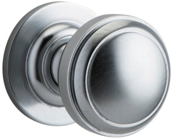 Paddington Knob - Round Rose - Ella Grace - Iver - Brushed Chrome - Door Knobs