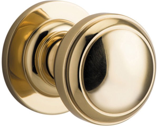 Paddington Knob - Round Rose - Ella Grace - Iver - Polished Brass - Door Knobs