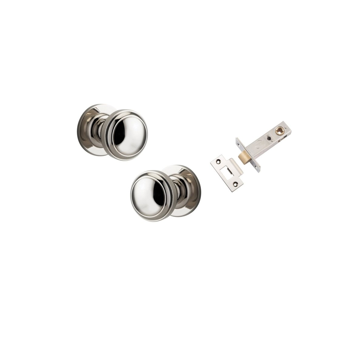 Paddington Knob - Round Rose - Ella Grace - Iver - Polished Nickel - Door Knobs