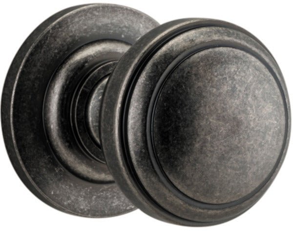 Paddington Knob - Round Rose - Ella Grace - Iver - Distressed Nickel - Door Knobs