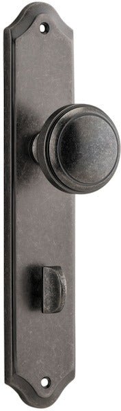 Paddington Knob - Shouldered Backplate - Ella Grace - Iver - Distressed Nickel - Door Knobs