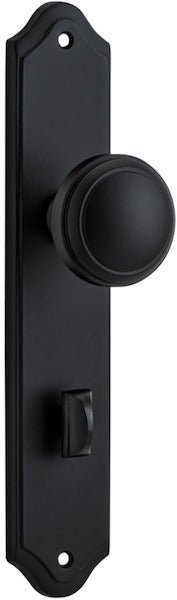 Paddington Knob - Shouldered Backplate - Ella Grace - Iver - Matt Black - Door Knobs