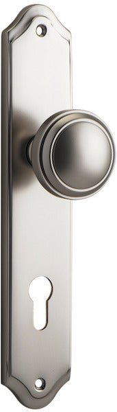 Paddington Knob - Shouldered Backplate - Ella Grace - Iver - Satin Nickel - Door Knobs