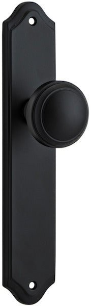 Paddington Knob - Shouldered Backplate - Ella Grace - Iver - Matt Black - Door Knobs