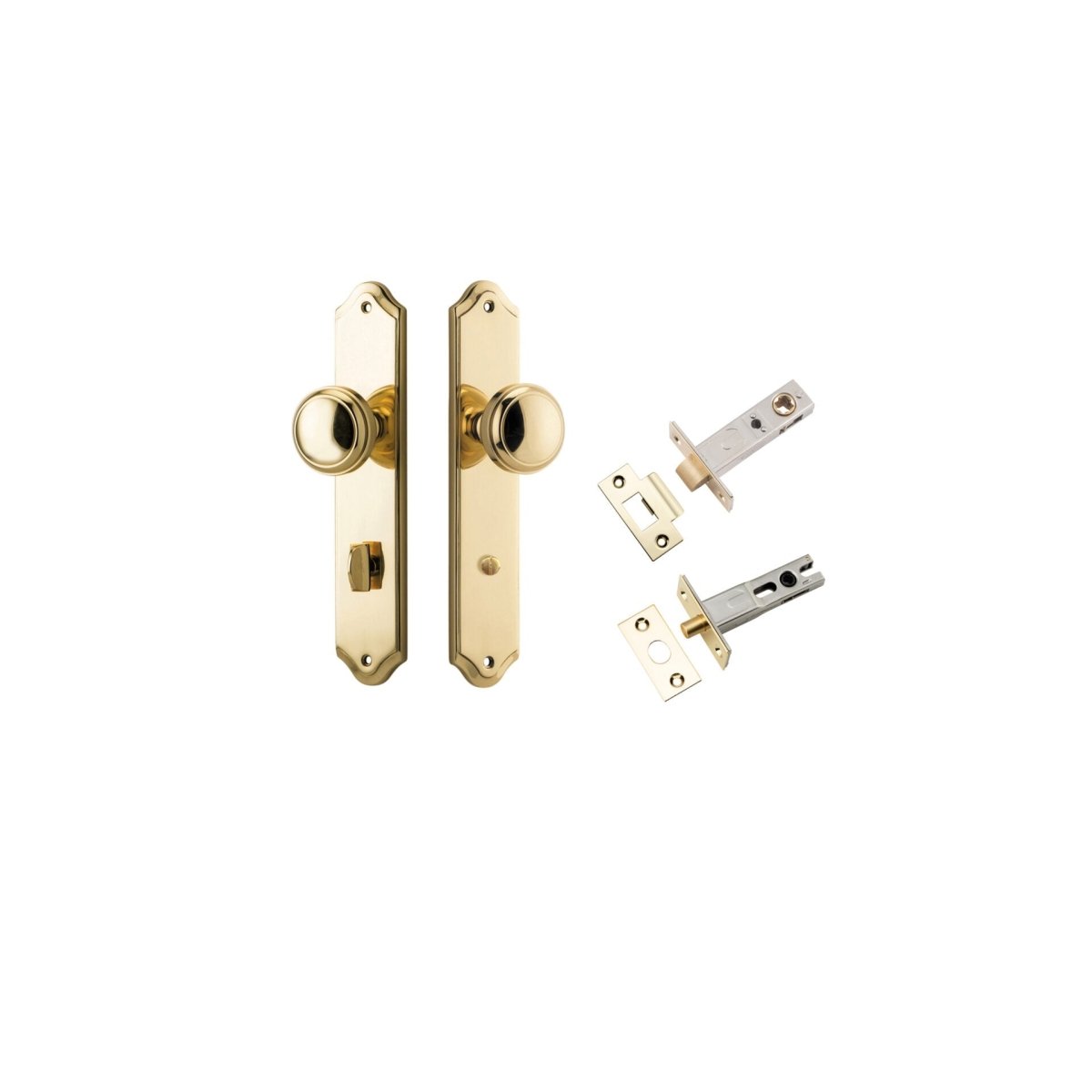 Paddington Knob - Shouldered Backplate - Ella Grace - Iver - Polished Brass - Door Knobs