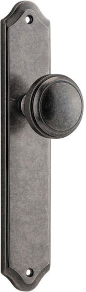 Paddington Knob - Shouldered Backplate - Ella Grace - Iver - Distressed Nickel - Door Knobs