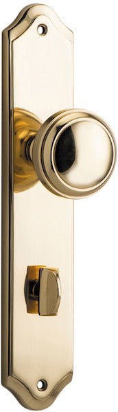 Paddington Knob - Shouldered Backplate - Ella Grace - Iver - Polished Brass - Door Knobs