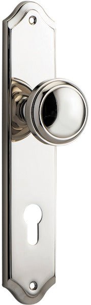 Paddington Knob - Shouldered Backplate - Ella Grace - Iver - Polished Nickel - Door Knobs