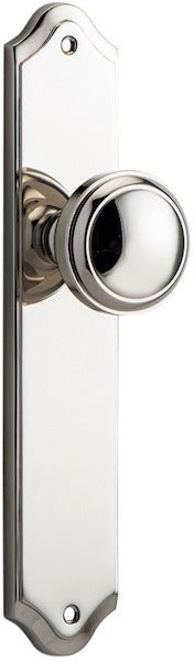 Paddington Knob - Shouldered Backplate - Ella Grace - Iver - Polished Nickel - Door Knobs