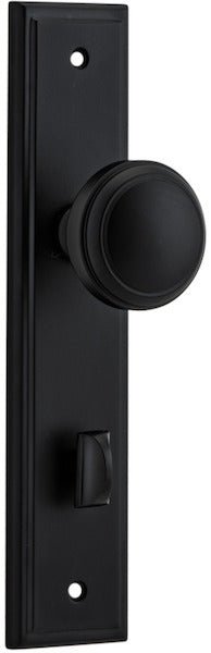 Paddington Knob - Stepped Backplate - Ella Grace - Iver - Matt Black - Door Knobs