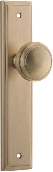 Paddington Knob - Stepped Backplate - Ella Grace - Iver - Brushed Brass - Door Knobs