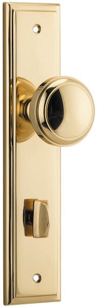 Paddington Knob - Stepped Backplate - Ella Grace - Iver - Polished Brass - Door Knobs