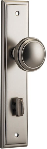 Paddington Knob - Stepped Backplate - Ella Grace - Iver - Satin Nickel - Door Knobs