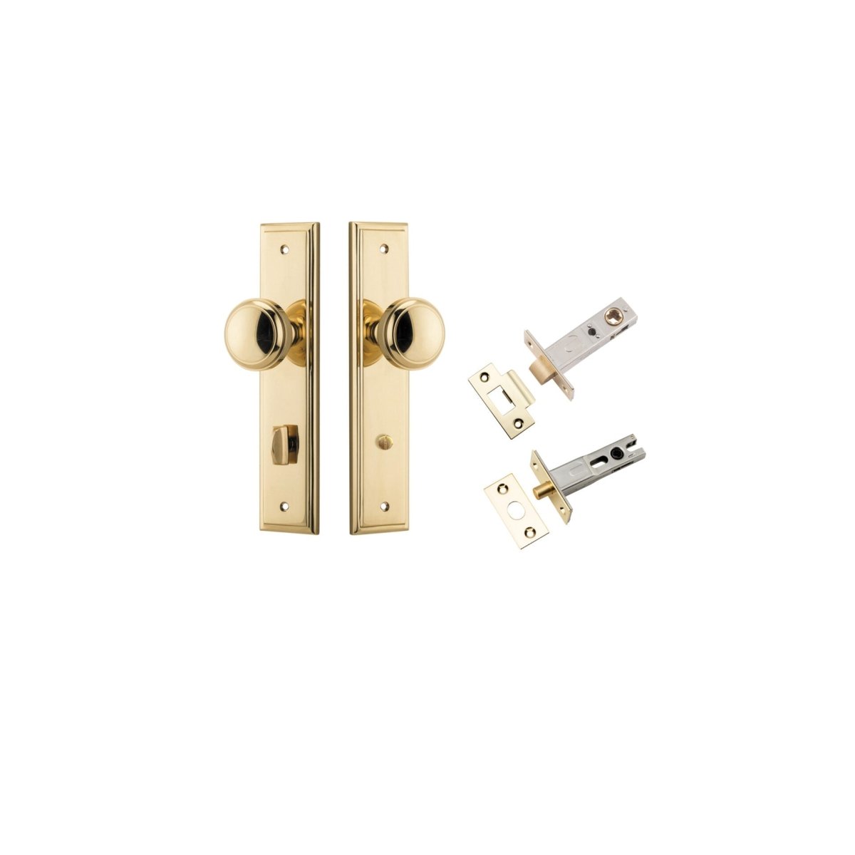 Paddington Knob - Stepped Backplate - Ella Grace - Iver - Polished Brass - Door Knobs