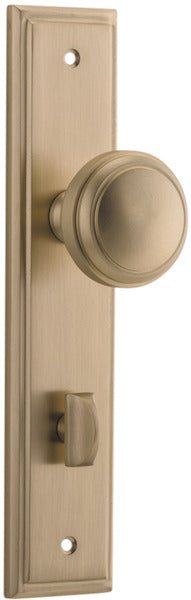 Paddington Knob - Stepped Backplate - Ella Grace - Iver - Brushed Brass - Door Knobs