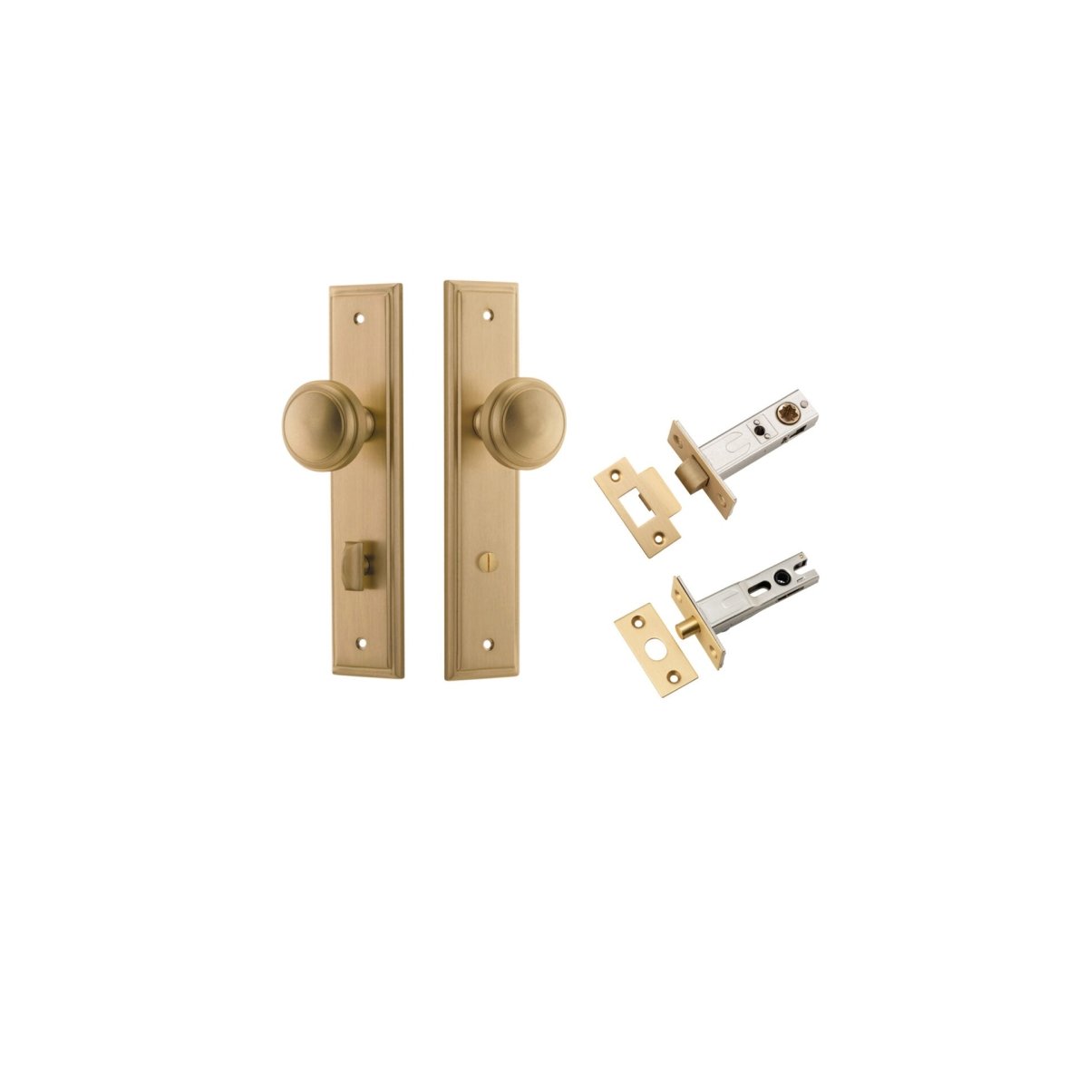 Paddington Knob - Stepped Backplate - Ella Grace - Iver - Brushed Brass - Door Knobs