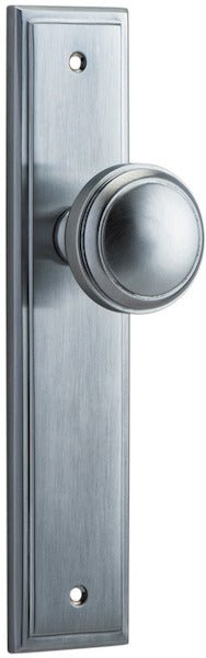 Paddington Knob - Stepped Backplate - Ella Grace - Iver - Brushed Chrome - Door Knobs