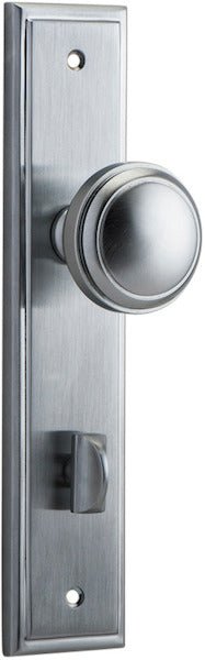 Paddington Knob - Stepped Backplate - Ella Grace - Iver - Brushed Chrome - Door Knobs