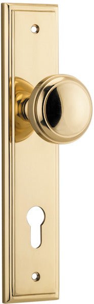 Paddington Knob - Stepped Backplate - Ella Grace - Iver - Signature Brass - Door Knobs