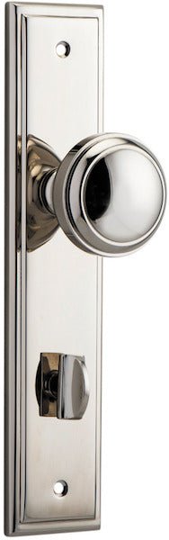 Paddington Knob - Stepped Backplate - Ella Grace - Iver - Polished Nickel - Door Knobs