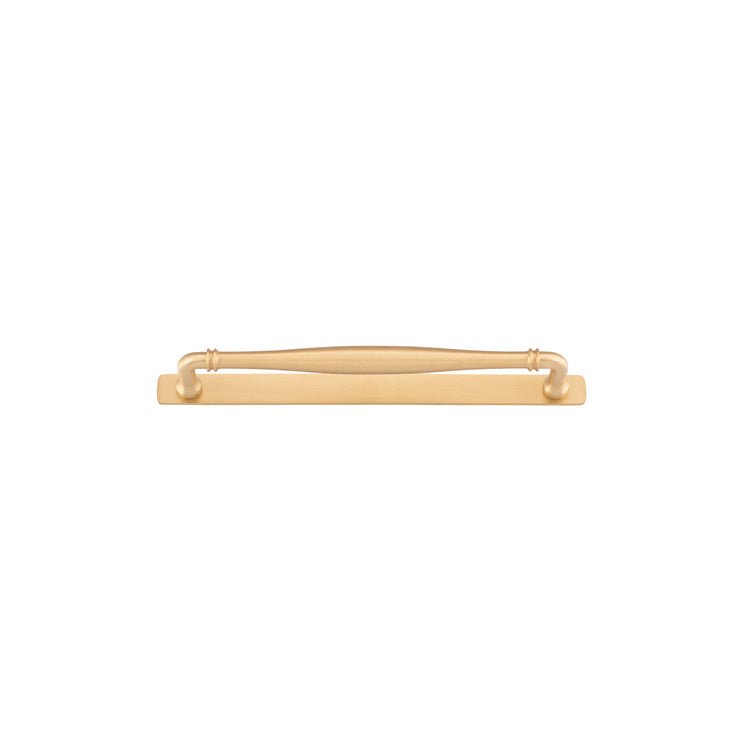 Sarlat Cabinet Pull with Backplate - Ella Grace - Iver - Brushed Brass - Cabinet Pulls