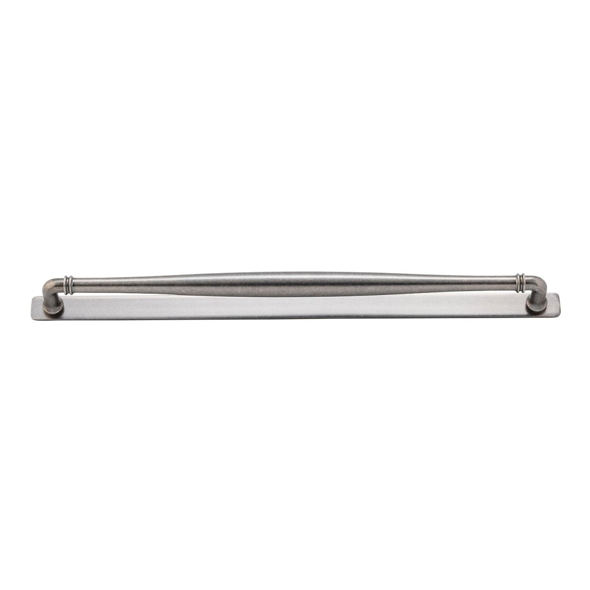 Sarlat Cabinet Pull with Backplate - Ella Grace - Iver - Distressed Nickel - Cabinet Pulls