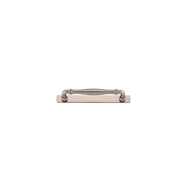 Sarlat Cabinet Pull with Backplate - Ella Grace - Iver - Distressed Nickel - Cabinet Pulls