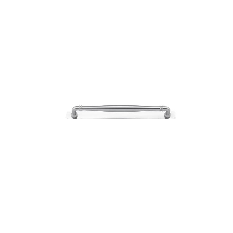 Sarlat Cabinet Pull with Backplate - Ella Grace - Iver - Brushed Chrome - Cabinet Pulls