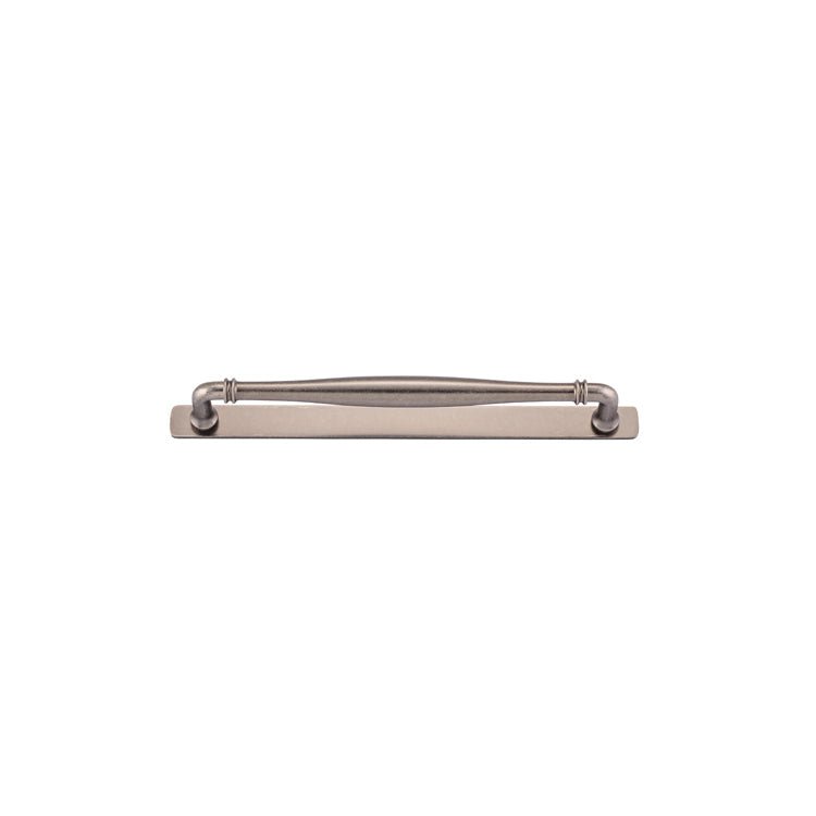 Sarlat Cabinet Pull with Backplate - Ella Grace - Iver - Distressed Nickel - Cabinet Pulls