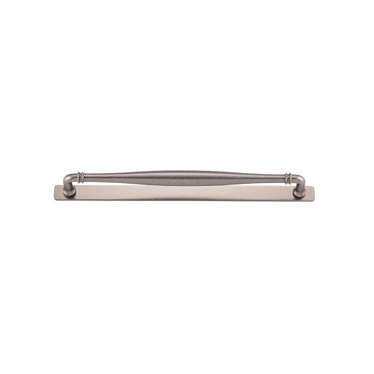 Sarlat Cabinet Pull with Backplate - Ella Grace - Iver - Distressed Nickel - Cabinet Pulls