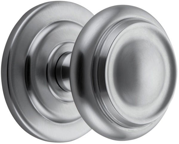 Sarlat Centre Door Knob - Ella Grace - Iver - Brushed Chrome - Centre Door Knobs