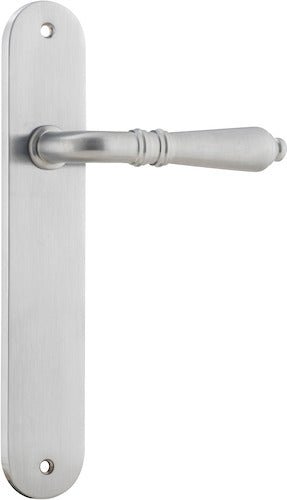 Sarlat Lever - Oval Backplate - Ella Grace - Iver - Brushed Chrome - Door Levers