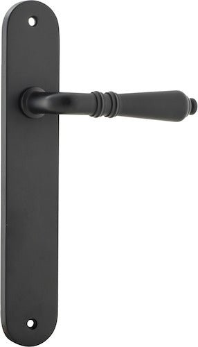 Sarlat Lever - Oval Backplate - Ella Grace - Iver - Matt Black - Door Levers