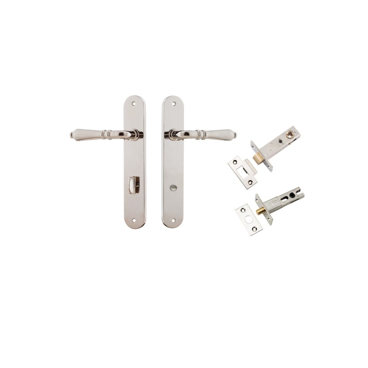 Sarlat Lever - Oval Backplate - Ella Grace - Iver - Polished Nickel - Door Levers