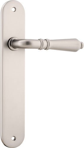 Sarlat Lever - Oval Backplate - Ella Grace - Iver - Satin Nickel - Door Levers